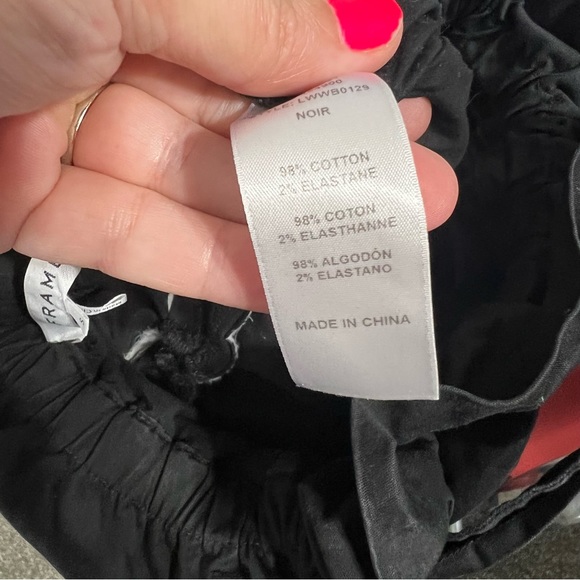 Frame paper bag wide leg pant black size small - Picture 5 of 5